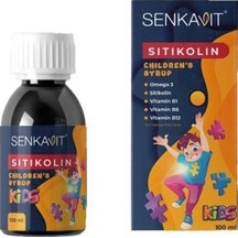 Senkavıt Kıds Sıtıkolın + Omega 3 + Vıtamın B1 +b6 + B12 Iceren 100 Ml Surup