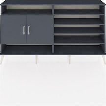 Arges Konsol 7 Raflı 2 Kapaklı 176x30x99 Antrasit-antrasit Antrasit-antrasit