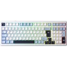 Aula F99 Mekanik Rgb Graywood V4 Switch 3 Modlu Kablosuz Makrolu Hot Swap Türkçe Q Klavye Lacivert