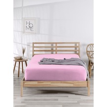 %100 Pamuklu Tek/çift Kişilik Lastikli Çarşaf Fitted Jersey Penye Çarşaf Pembe