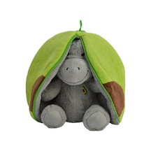 27 Cm Avokado Eşek Peluş Sevimli Tasarımlı Yumuşak Oyuncak Çok Renkli