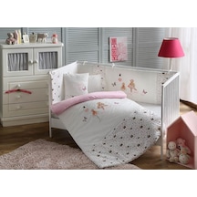 Taç Nakışlı Bebek Uyku Seti Balerina Pembe