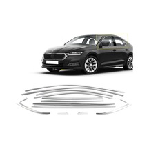 Nova Krom Skoda Octavia A8 Sedan Krom Cam Çerçevesi 12 Prç. 2020 Üzeri