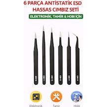 Senbang Antistatik Esd Hassas Cımbız Seti 6'lı