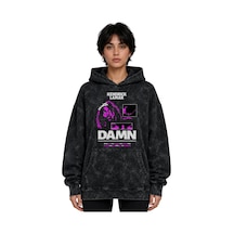 Sevbano Kendrick Lamar Damn Rapper Şarkıcı Baskılı Unisex Oversize Yıkama Siyah