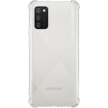 Samsung Uyumlu Galaxy A02s Şeffaf Airbag Köşe Korumalı Antishock Silikon Kılıf