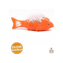 Pilli Işıklı Müzikli Yürüyen Renkli Balık Oyuncak - 23 Cm Boyunda
