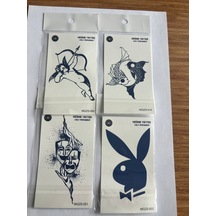 Aşk 4 Adet Minimal 11x8 Cm 3 Hafta Kalıcı Yarı Kalıcı Geçici Dövme