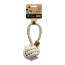 M-pets Çekmeli Örgü Köpek Top Oyuncağı 11 Cm Beyaz