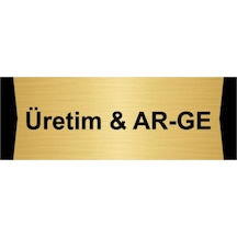 Üretim & Ar-ge 10x20cm Altın Renk Metal Yönlendirme Levhası