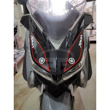 Yamaha Xmax 250 2014-2017 Far Üstü Far Kaşı Pad Siyah Kırmızı