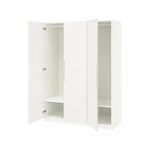 Ikea Beyaz Sağlam Kapaklı Gardırop Beyaz-kırık Beyaz