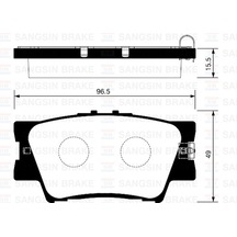 Arka Fren Balata Toyota Rav4 2.0l 1az-fe Aca30 Aca31 06-12 / Rav4 2.0l 1ad-ftv D4-d Ala40 12- 0446606070-0446606090-0446642060