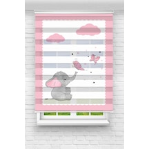 Perdeoutlet38 Baskılı Renkli Fil Ve Kelebek Dijital Baskılı Zebra Perde-cocuk Odası-stor Perde Model:tycdb9d32cdac3f5519f95100 Çok Renkli