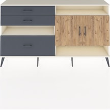 Arges Konsol 4 Raflı 3 Çekmeceli 2 Kapaklı 176x30x99 Aytaşı-çam/a Aytaşı-çam/antrasit