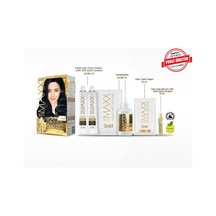 Gold Serisi 24k Altın Parçacıklı Serum İle 1 Kutu 2 X 50 Ml Ve Geliştiriciler Saç Boyası Mavi Siyah 1.1
