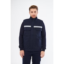 Orange Safety Lacivert Yelek 7/7 Gabardin %100 Pamuk Kapitonel Lacivert