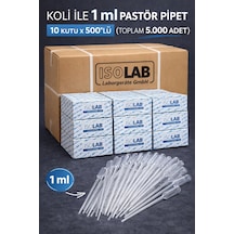 Plastik Damlalık Pastörpipet 1 ML 5000 Adet 10 Kutu