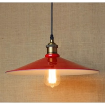 Mylights Retro Rustik Kırmızı Içi Beyaz Metal Sarkıt Avize (549238834)