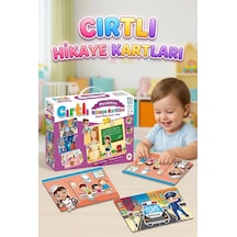 Cırtlı Hikaye Kartları - 3d Meslekler Eğitici Eğlenceli Zeka Ve Beceri Oyunu 23 Figürlü
