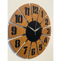 Ümra Lazer Lazer Kesim Dekoratif Duvar Saati 40x40 Umrasaat1a Ceviz