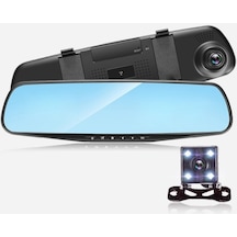 Trendooze Springsun 4.3 1080p Çift Lensli Araba Otomatik Dvr Dash Cam Video Kamera Kaydedici Dikiz Aynası Bf
