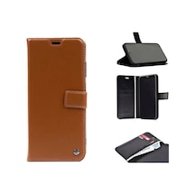 Kilifone - Apple Uyumlu iPhone 11 - 360 Full Koruma Kapakli Kartlikli Kart Bölmeli Cüzdan Kilif - Kahverengi