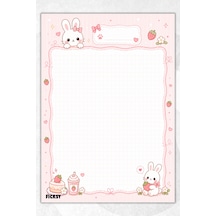 A5 Bloknot Kareli Defter - 50 Yaprak - Memopad - Notepad - Not Defteri - Not Kağıdı - 3838 Çok Renkli