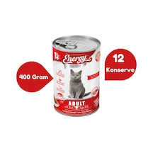 Energy Sığır Etli Konserve Yetişkin Kedi Maması 12 x 400 G