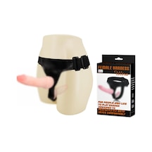 Truva Shop Baile Harness Ultra Çift Taraflı Içi Dolu Belden Bağlamalı Protez Penis