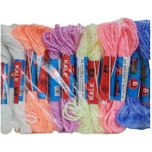 Kale Plastik Çamaşır İpi 8 Metre 24 Adet 4767 - Net9345-5518 Çok Renkli