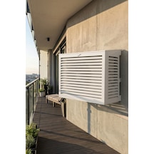 Klima Motoru/dış Ünite Gizleme/koruma Kafesi S 9000 Btu - 18000 Btu 98x50x70 H Alüminyum Açılı Condor Beyaz