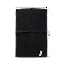 Siyah Spor Havlusu 30x50 Cm %100 Pamuklu-yüksek Emici Baumwolle Fitness Ve El Havlusu-yumuşak Doku-spor-gym-el Ve Yüz Havlusu Siyah