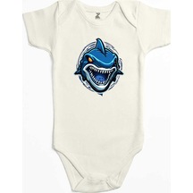 Zepplin Giyim Blue Shark Ekru Bebek Body Zıbın