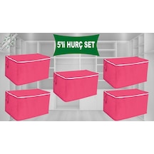 Yastık Hurcu 5li Set Tela Dayanıklı Malzeme Çok Amaçlı Döşek Yastık Hurcu 70x45x35 Tela Pembe Diğer