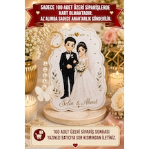 10 Adet Gelin & Damat Konsept Kelebek Anahtarlık - Nişan Hediye - Kına Hediye - Nikah 8,5x12cm