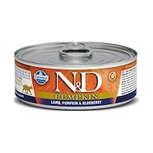 N&D Balkabaklı Kuzu Etli ve Yaban Mersinli Konserve Yetişkin Kedi Maması 80 G