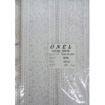 Dantel Polyester Sanal Tül Bant Beyaz 15 Metre En 6 Cm On-696-b