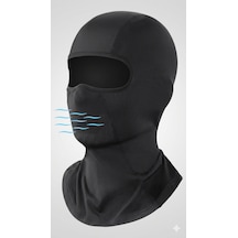 Flex Premium Sade Reflektörlü Siyah Kar Maskesi Model 219 Balaklava Balaclava Motorsiklet Scooter Bisiklet Spor