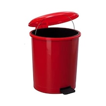 Pedallı Çift Kovalı Çöp Kovası 40 Litre Kırmızı - Isıya Dayanıklı Kırmızı Tek Renk