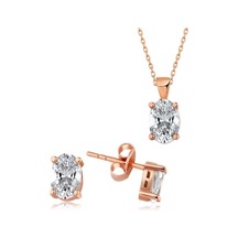Gümüş Rose Oval Taş Ikili Set (510789679) Gümüş Rose Oval Taş Ikili Set (510789679)