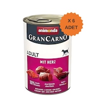 Animonda Grancarno Yürekli Yetişkin Köpek Konservesi 400gr X 6 Adet