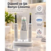 Elektrikli Diş Fırçası Organizeri Oral-b Uyumlu Beyaz