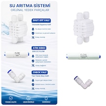 Su Arıtma Cihazı Yenileme Kiti Shut Off - Flow - Check Valf Quick