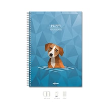 A4 Defter Çizgili 200 Syf Köpek Polygonal 103 Ivory