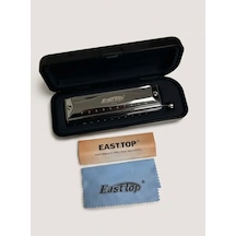 Easttop Cromatik Profesyonel 10 Delikli Ağız Mızıkası Bakır Gövde T10-40