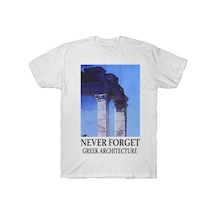 Flood Of Style Asla Unutma Yunan Mimarisi T-shirt Erkekler Kadınlar Için % 100% Pamuk T Shirt Kısa Kollu Üst Beyaz