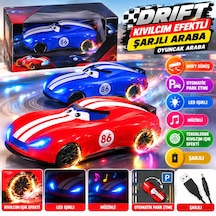 9013 Kıvılcım Efektli Şarjlı Araba Oyuncak Araba Kırmızı