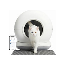Cb001 Akıllı Otomatik Kedi Tuvaleti, App İle Uzaktan Kontrol, 75lt Hazne, 7lt Çöp Haznesi, Ağır
