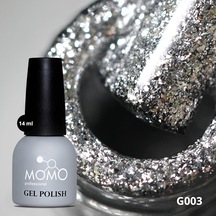 Momo Professional Glitter Kalıcı Oje G003 Yoğun Gümüş Parıltılı 14 Ml